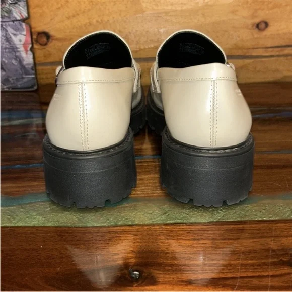 Vagabond NWOT/NWOB Cosmo 2.0 Leather Platform Loafers Sz 10 Women’s in Off White - Picture 8 of 14
